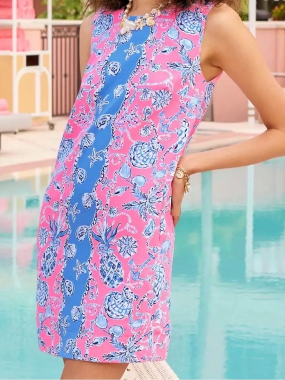 NWT Lilly Pulitzer EDITA SHIFT DRESS “Rousseau Pink Barefoot” MSRP $198 sz 14 - Picture 4 of 12